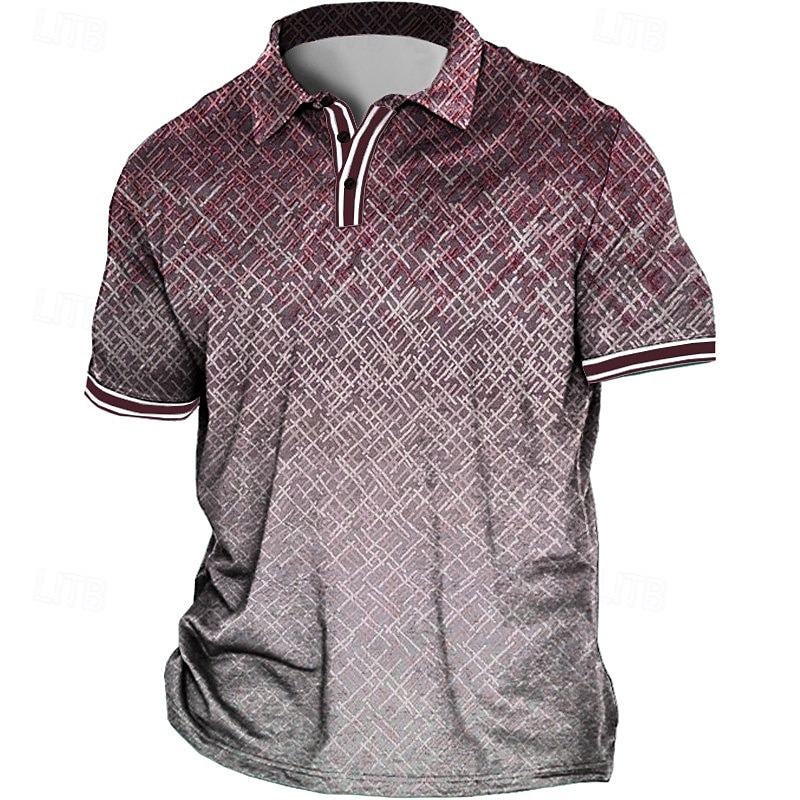 Men's Plus Size Polo Shirt Big and Tall Graphic Prints Turndown Print Short Sleeve Spring & Summer Sports Fashion Streetwear Designer Outdoor Street Tops 2026 - $20.99 –P1