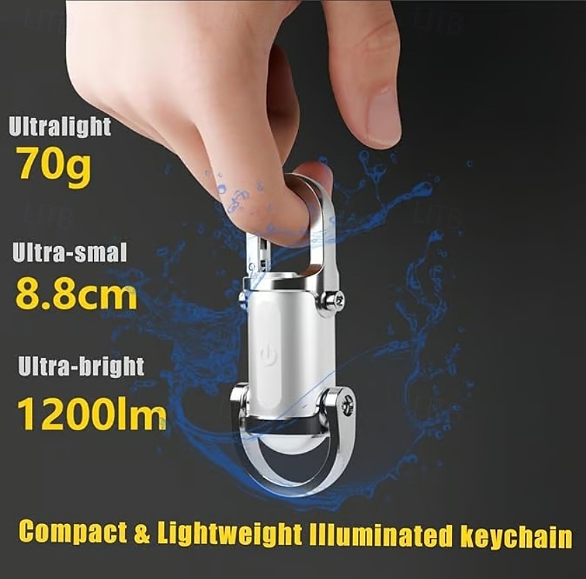 פנסי מפתחות נטענים, פנסי מיני EDC 1200 לומן, פנסי עבודה עם מפתחות COB 7 מצבי תאורה, פנס מפתחות מיני בהיר להליכה, חיפוש וטיולים רגליים 2025 - $27.99 –P10