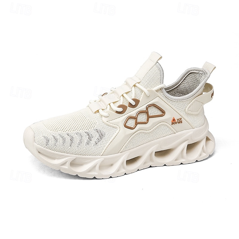 gule herresneakers med flammedesign, lett, pustende overdel, komfortabel passform for løping, trening og hverdagsbruk 2025 - $34.99 –P2