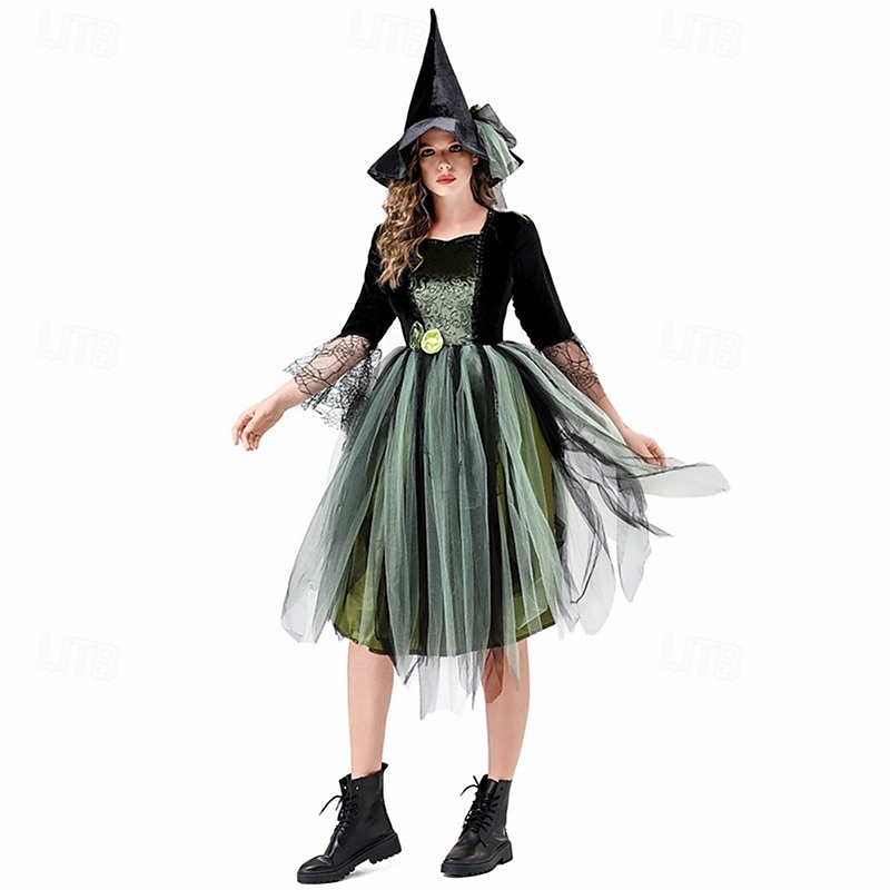 Trollmann / heks Maskerade Halloween Dame Voksne Karneval Halloween Halloween Karneval Maskerade Enkelt karnevalskostyme 2025 - $46.99 –P5