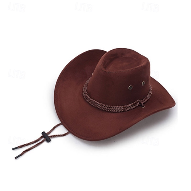 pánský sluneční klobouk, westernový kovbojský klobouk se širokou krempou, jezdecký klobouk, kempingový klobouk, outdoorový klobouk 2025 - $14.99 –P2