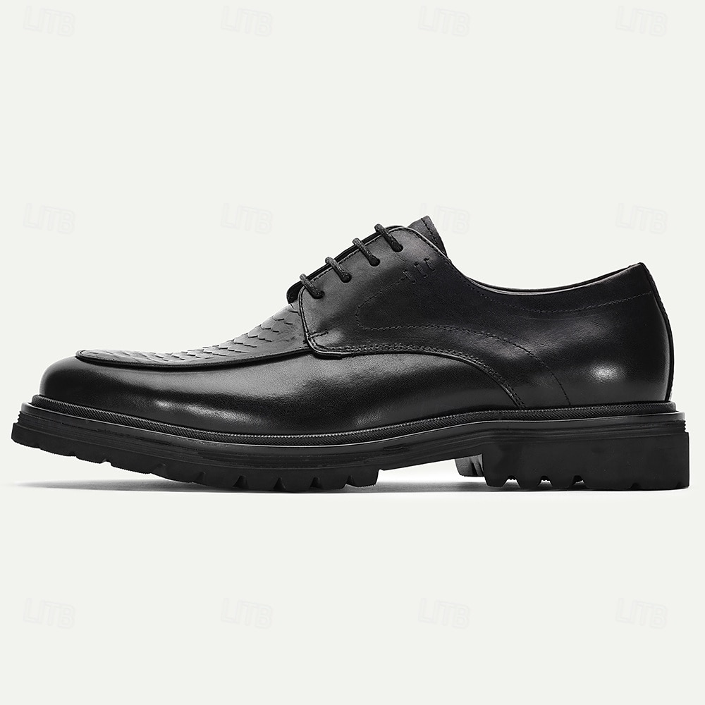 scarpe eleganti da uomo in vera pelle di vacchetta nera con motivo coccodrillo – eleganti scarpe formali per lavoro, matrimoni ed eventi speciali del 2025 a $109.99 –P3