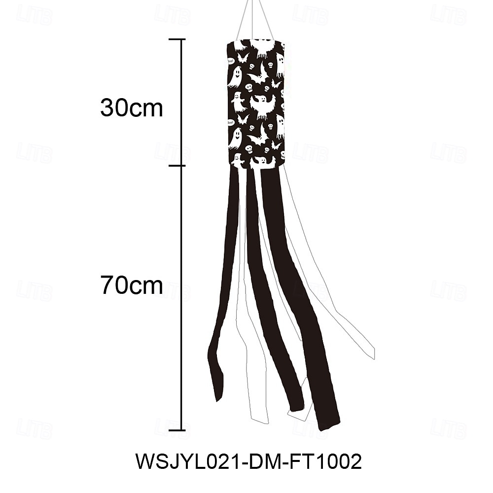 Halloween Windsocks Scary Halloween Hanging Windsock Flag Halloween Decorations for Outdoor Indoor Garden Home Yard Party Supplies 2025 - $5.99 –P3