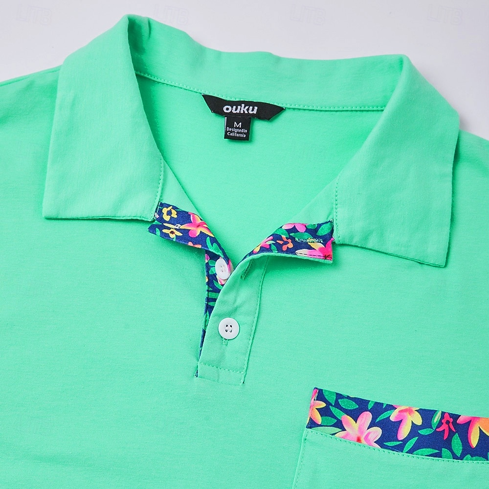 Bărbați Tricouri polo Cămașă de golf Casual Sport Clasic Manșon scurt Modă Misto Bloc Culoare Nasturi Vară Primăvara & toamnă Fit regulat Portocaliu Trifoi Albastru Deschis Tricouri polo 2026 - $24.99 –P10