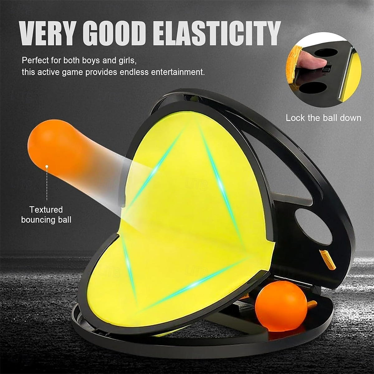presa a mani libere &allenamento di reazione al lancio della palla - trainer interattivo portatile per interni/esterni per singoli &PVC resistente a doppia interazione con design giallo/nero perfetto del 2025 a $20.59 –P3