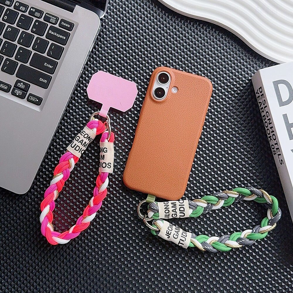 nové módní zlaté drátěné tkané lano pro mobilní telefon s krátkým lanem, univerzální a všestranné krátké lano, ruční krátké lano, proti ztracení 2025 - $9.99 –P3