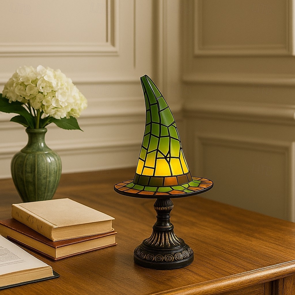 1 шт. ретро смоляная шляпа ведьмы светильник уникальный ночной светильник для спальни прикроватный светильник атмосфера праздника Хэллоуин декоративный светильник usb-разъем 2026 - $33.99 –P16