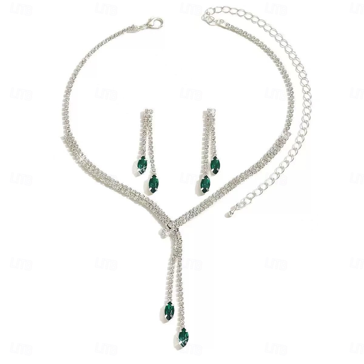 un parure de bijoux de mariée 1 Alliage Boucles d'oreilles Collier Femmes Élégant Luxe Mignon Joie Parure de Bijoux Pour Tenue de soirée de 2025 ? $27.99 –P3