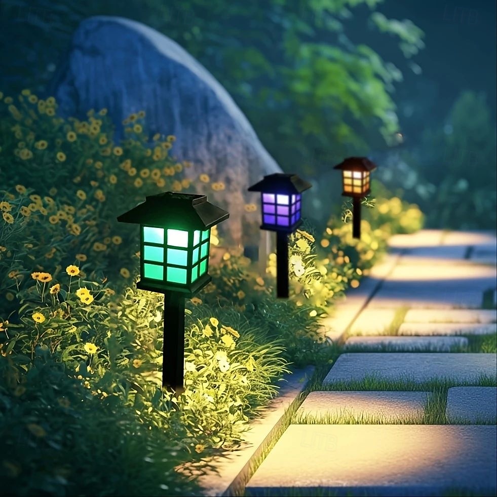 4PCS LED Solar Pathway Lights Outdoor Lights Waterproof Lawn Lights Garden Landscape Courtyard Terrace Driveway Decorative Lighting 2025 - $27.99 –P8