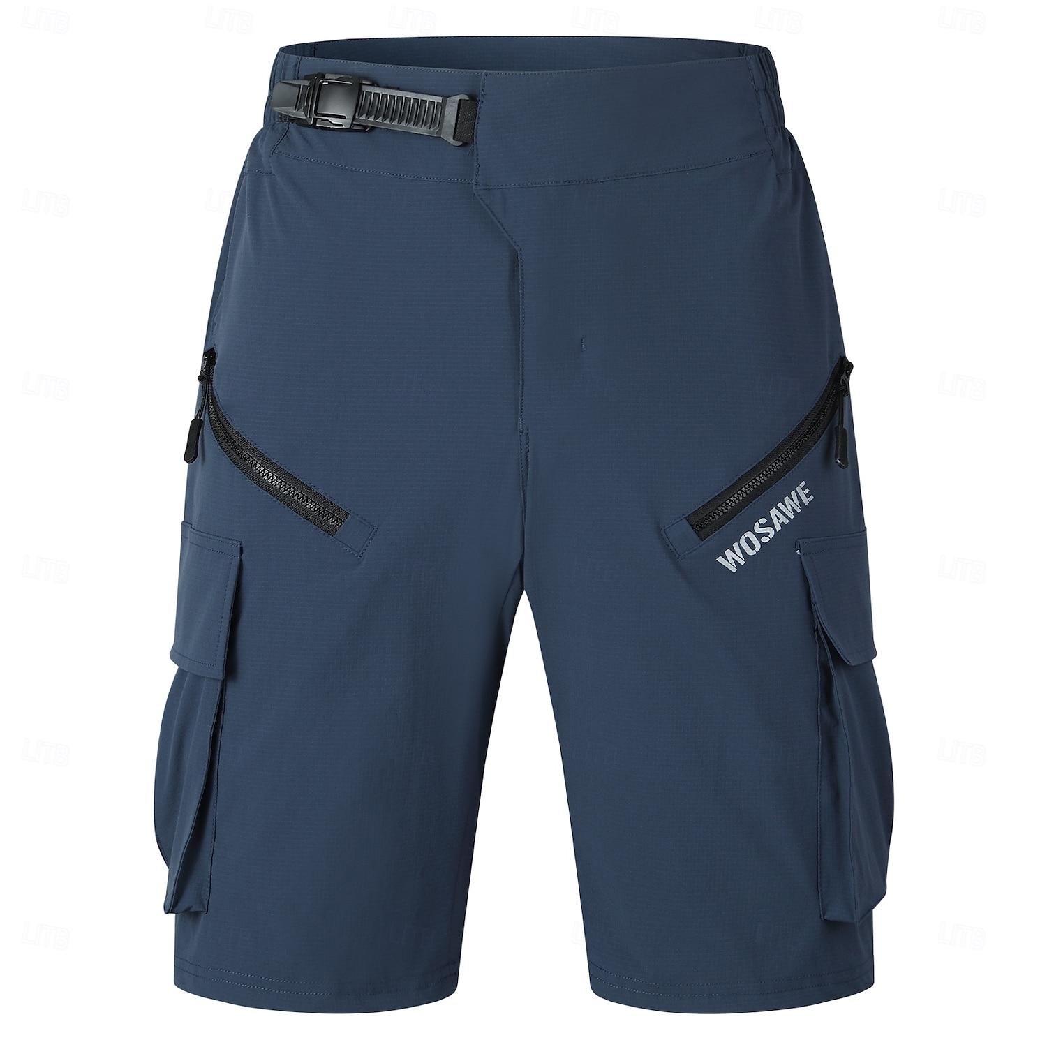 WOSAWE Herr Dam Ensfärgat Cykelvägshorts Cykelbyxor Cykelshorts Cykel Shorts MTB-shorts Slapp form Bergscykling Vägcykling sporter Dragkedja fram Reflexremsa Bekväm Elastisk Mörkgrå Svart Kläder 2025 - $49.99 –P4