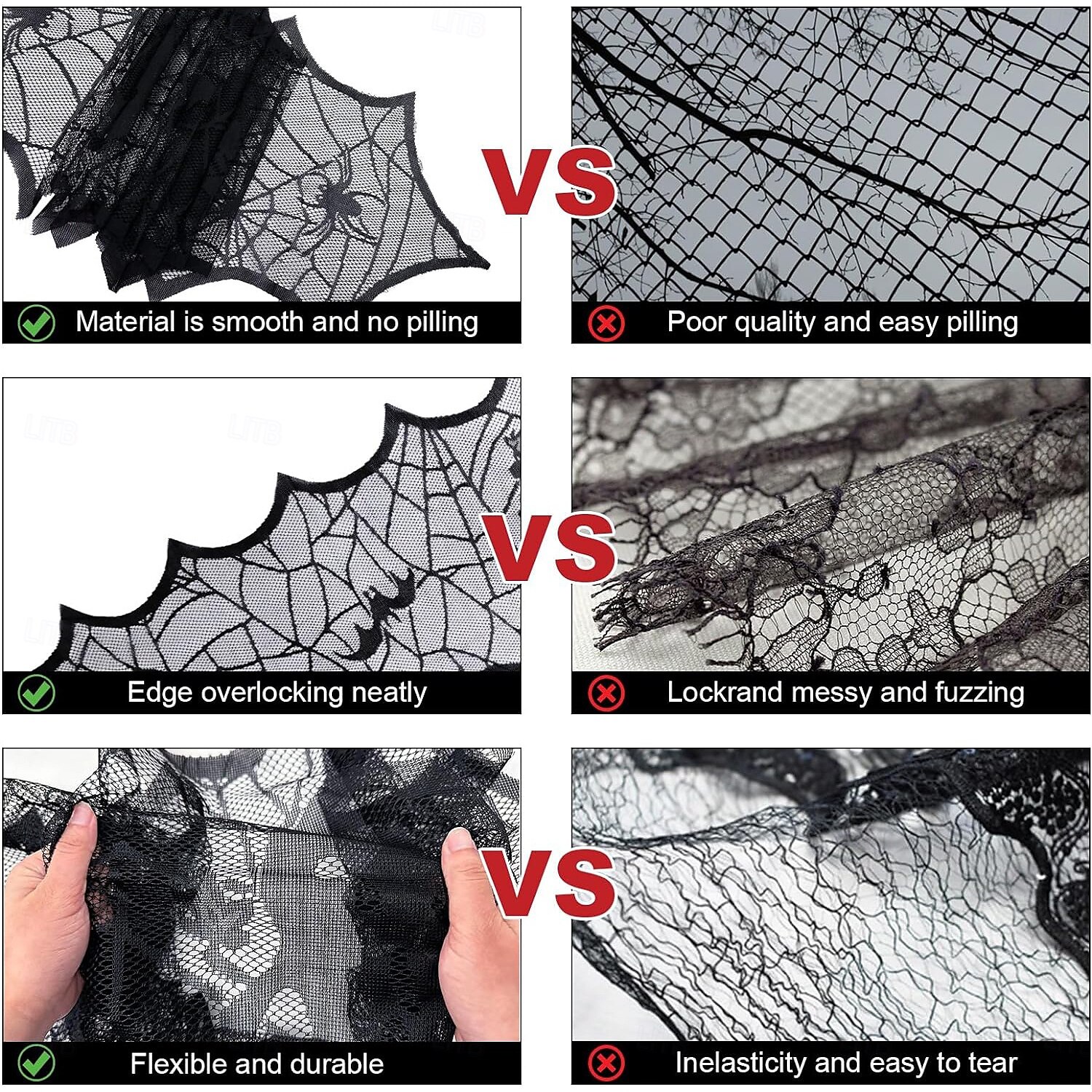 Crawling Spider Halloween Lace Table Runner and Mantle Scarf, Seasonal Halloween Decorations Table Runner 2025 - $6.49 –P4