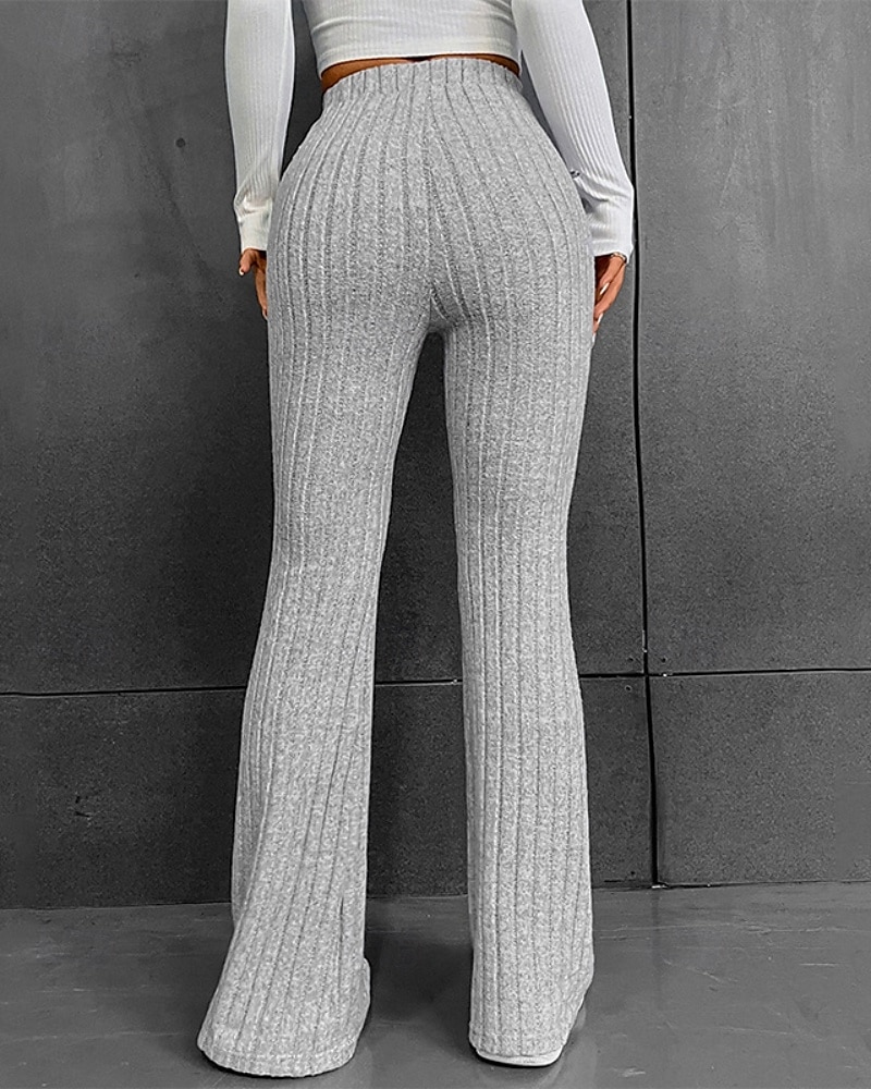 Per donna Pantaloni Eleganti Pantaloni Streetwear Casual Lunghezza intera Naturale Semplice Elastico in vita Comodo All'aperto Confortevole Ferie Abbigliamento quotidiano Uscire Grigio Cachi Autunno del 2025 a $17.99 –P4