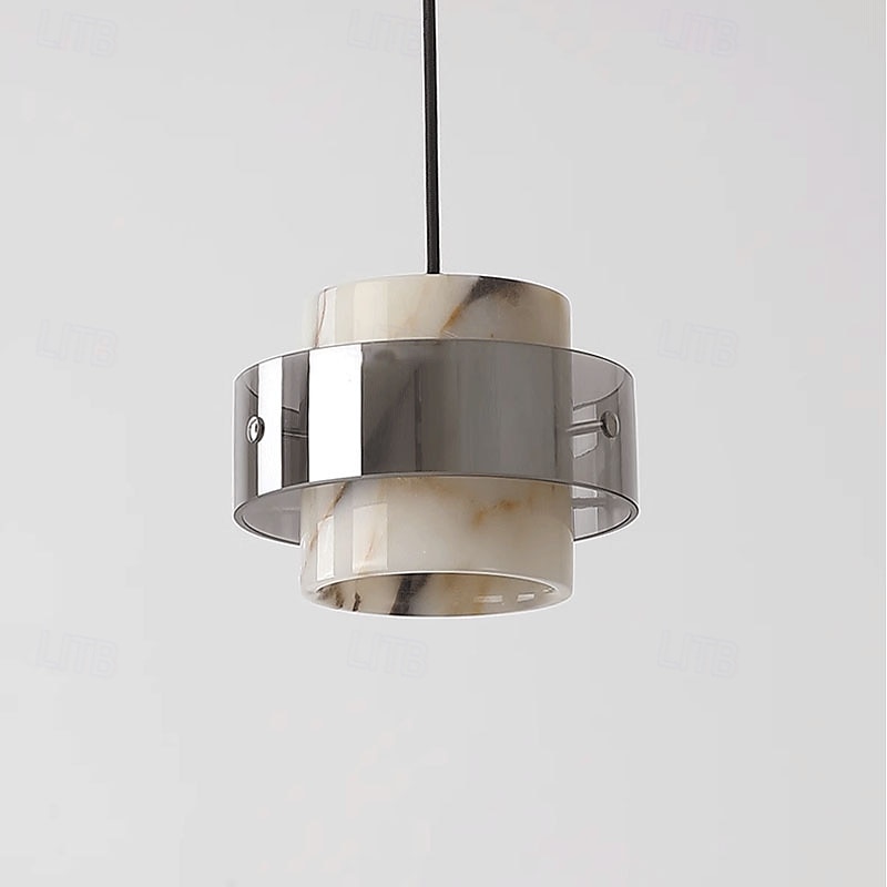 Contemporary Scandinavian Cylinder Marble Glass 1/2/3 - Light Chandelier For Dining Room 2025 - $229.99 –P1