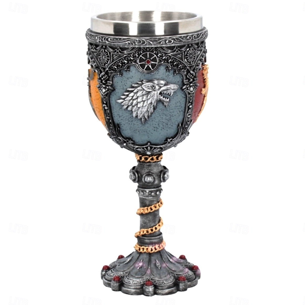 Taça de vinho medieval de fantasia, copo de aço inoxidável com design de filigrana de prata, cálice real inspirado em filmes, utensílios de bar góticos criativos de 2025 por $24.99 –P6