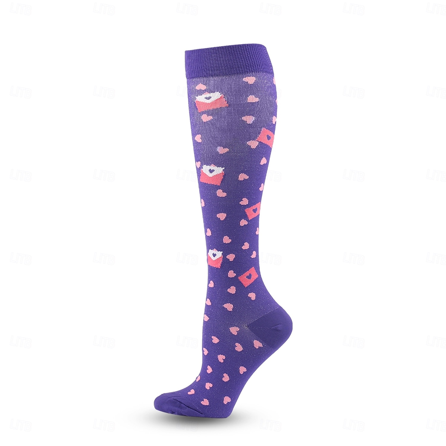 calzini a compressione neri calzini ciliegia alti fino al ginocchio per le donne & circolazione maschile 20-30 mmhg miglior supporto per corsa atletica ciclismo volo viaggio gravidanza (taglia unica, del 2025 a $6.49 –P7