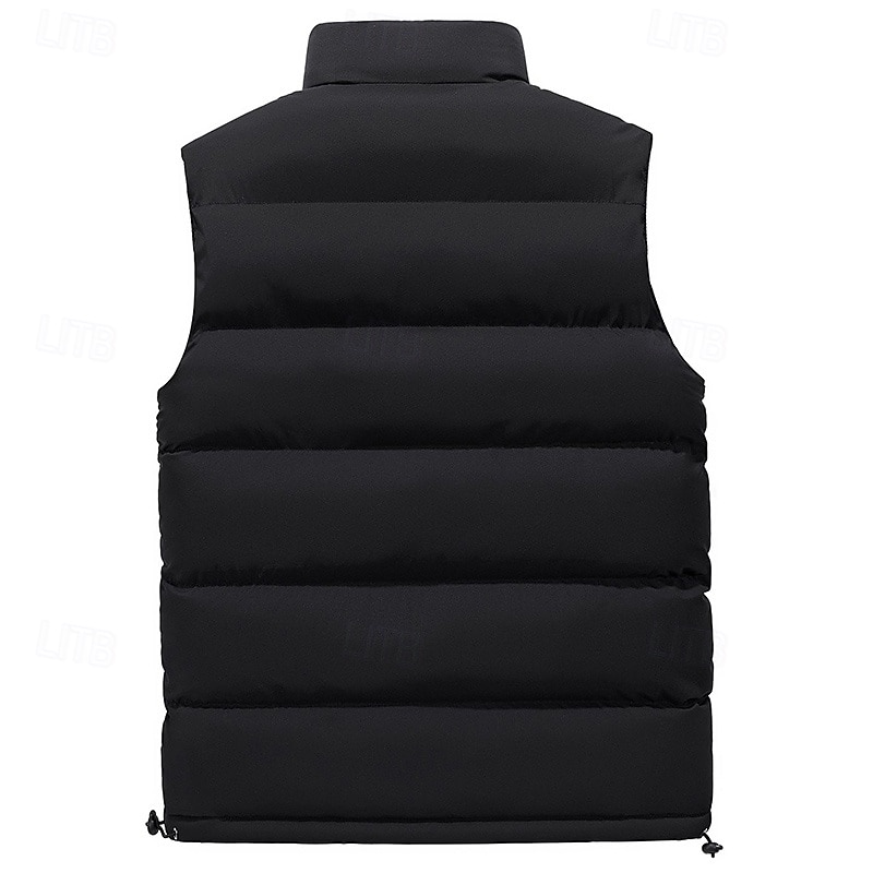 Herren Wanderweste Pufferweste Ärmellos Weste Außen Thermowarm Leicht Atmungsaktiv Winter Reißverschluss Polyester Schwarz Rot Blau Jagd Angeln Klettern 2025 - $29.99 –P6