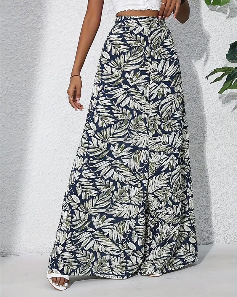 Per donna Gamba larga Pantaloni Casual Boho Lunghezza intera Vita Alta Piante Tasca Design con Coulisse Elastica Traspirabilità Morbido Micro-elastico Vacanza Streetwear Abbigliamento quotidiano del 2025 a $17.99 –P11