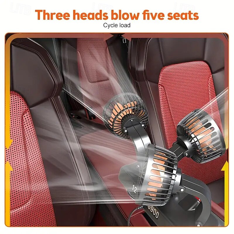 5V Car Fan Triple Head USB Interface Electronic Fan 3-speed Adjustable USB Gadget for Car Cooling Fan Car Computer Accessories - USB Fan Compatible with Notebook Computers 2025 - $38.99 –P4