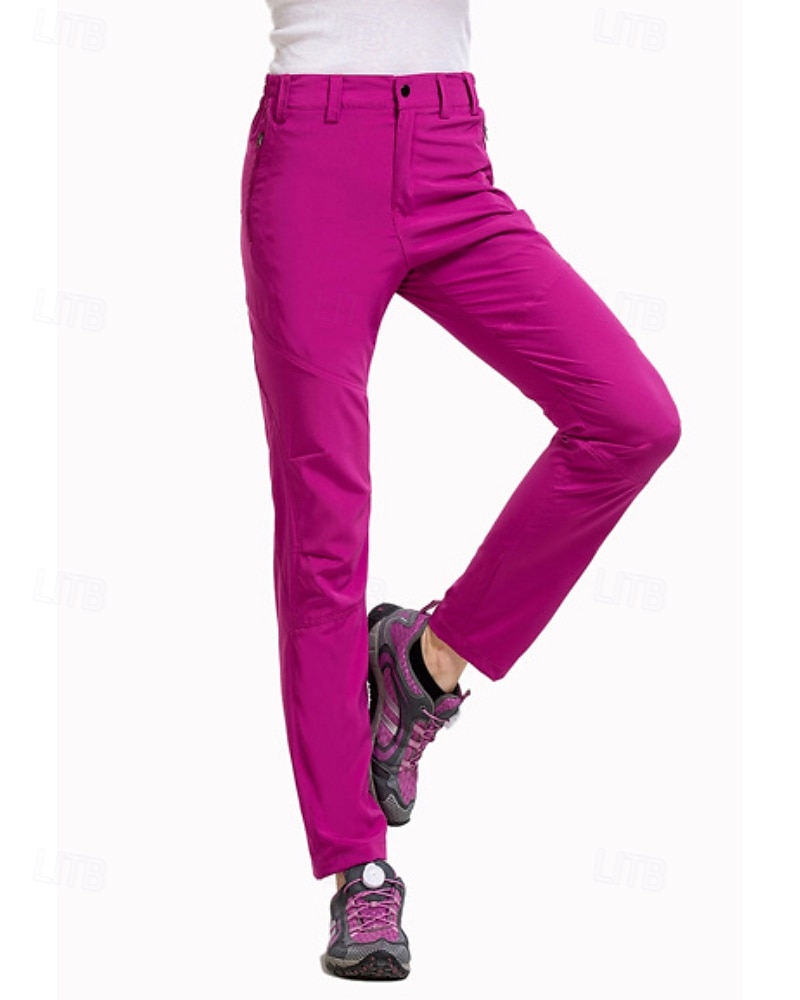 Per donna Pantaloni Cargo Pantaloni Eleganti Casual Lunghezza intera Naturale Semplice Tasca Elastico in vita Tasca con cerniera Comodo All'aperto Confortevole All'aperto Ferie azzurro cielo Fuschia del 2025 a $24.99 –P9