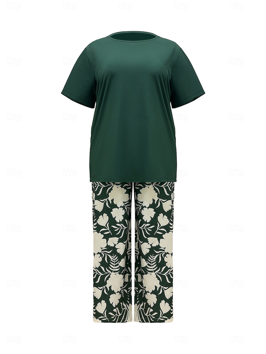 Damskie Moda Moda miejska Codzienny Zestawy spodni Krótki rękaw Półgolf Kwiaty Graficzny Nadruk Codzienny Czarny Niebieski Pomarańczowy Lato Regularny 2025 - GBP £31 –P3