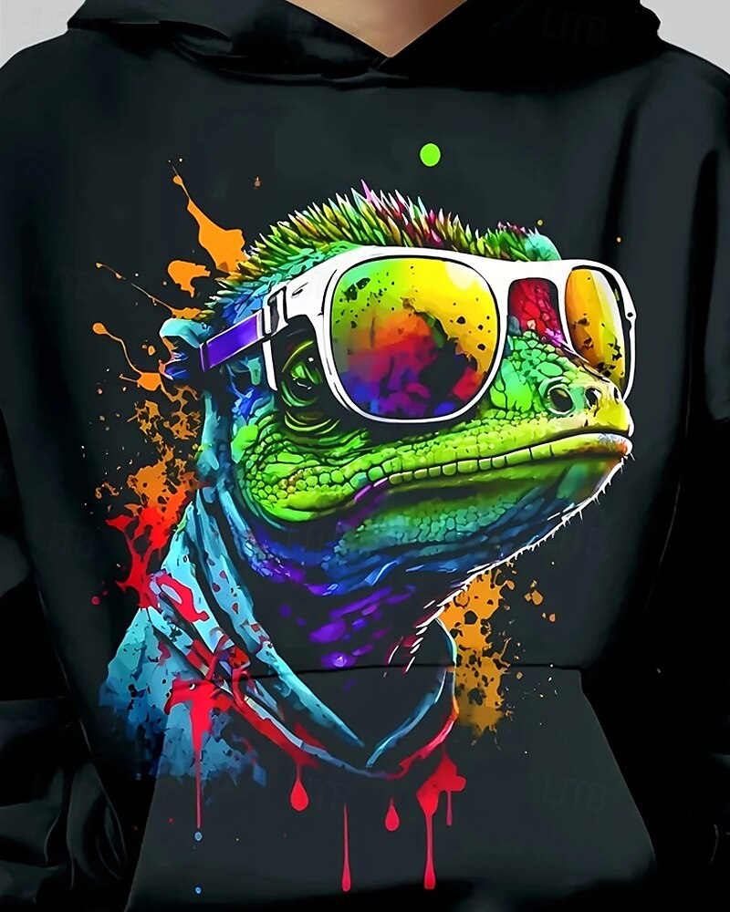 Gutt 3D Dinosaur Hattetrøje Langermet Vår Høst Mote Gatemote Barn 4-12 år Med hette utendørs Avslappet Daglig Normal 2025 - $18.99 –P5
