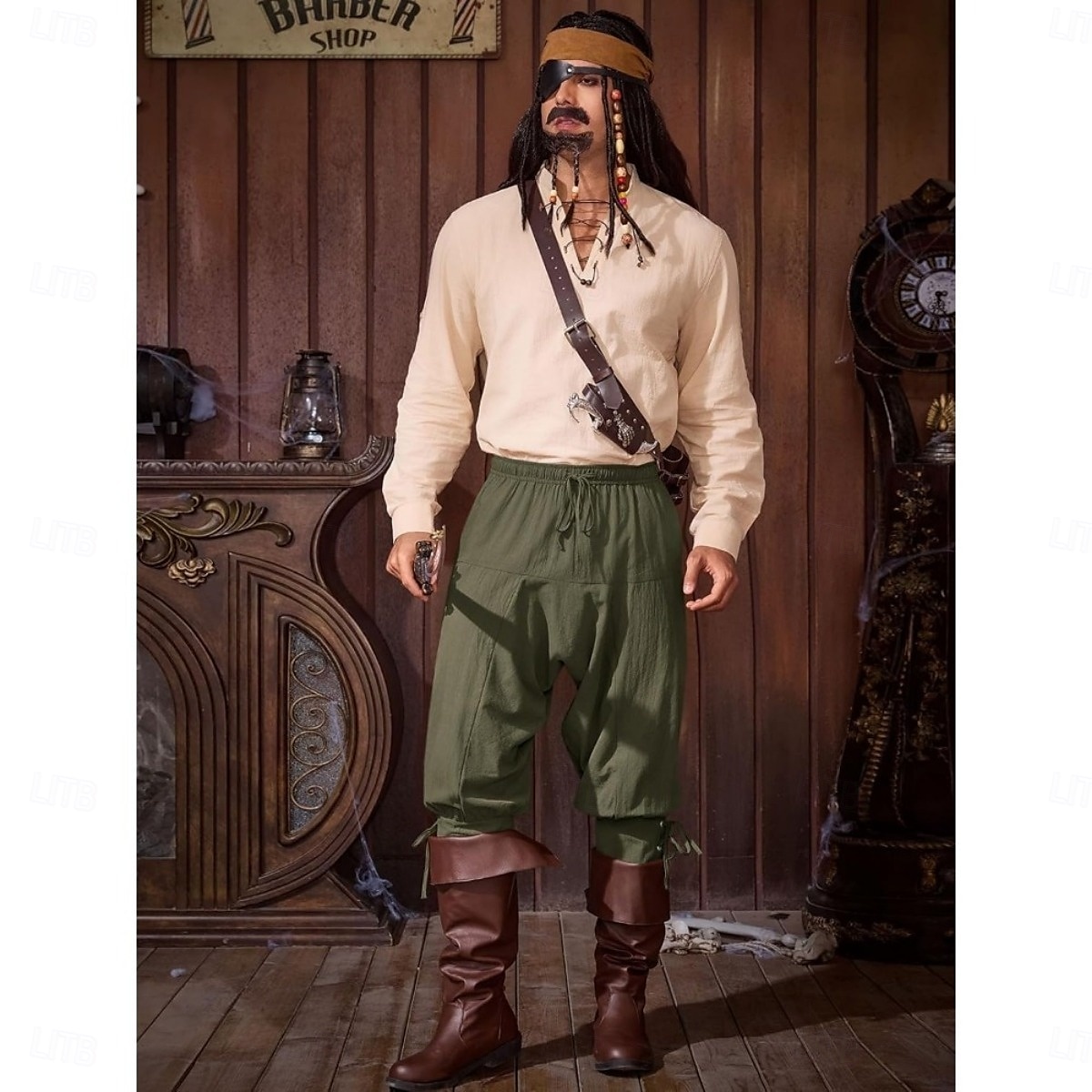 Punk és gótika Középkori Steampunk Nadrágok Egyenes lábú motoros nadrág Férfi Alkalmi / Napi Felnőttek Nadrágok 2025 - $24.99 –P5