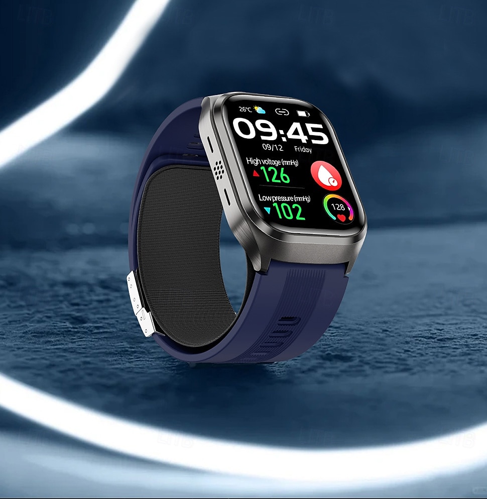 Luftpumpe Airbag-Typ genaue Blutdruckmessung EKG Elektrokardiogramm Temperaturüberwachung Schrittzähler kompatibel Bluetooth-Anruf mit Android iOS Frauen Männer lange Standby 2025 - $139.99 –P1