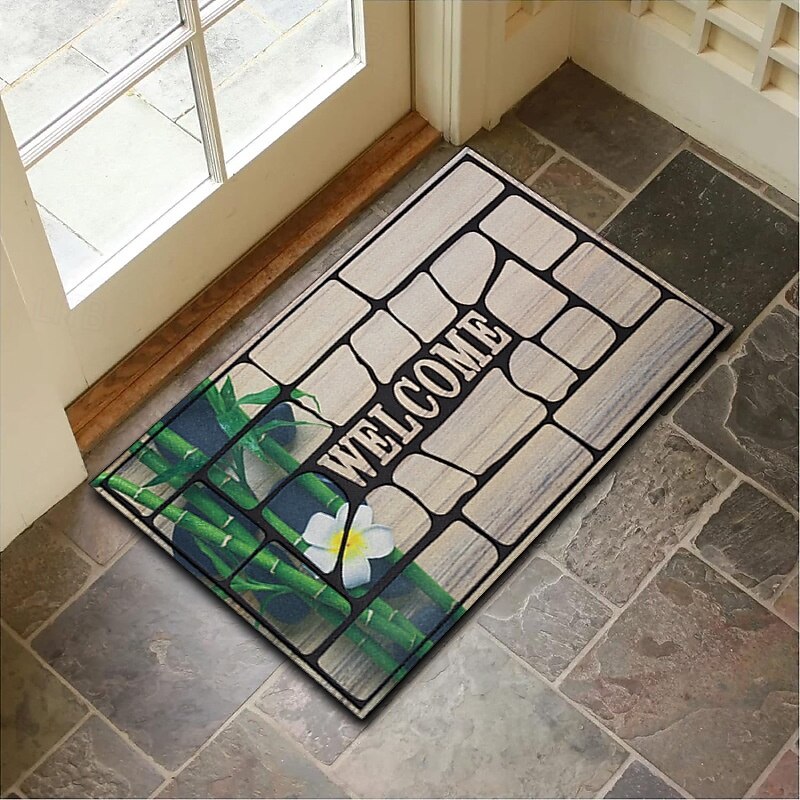 Puutyylinen ovimatto keittiömatto lattiamatto liukastumisenestomatto öljynkestävä matto sisä- ja ulkokäyttöön makuuhuoneen sisustus kylpyhuoneen matto sisäänkäynnin matto 2025 - $9.99 –P4