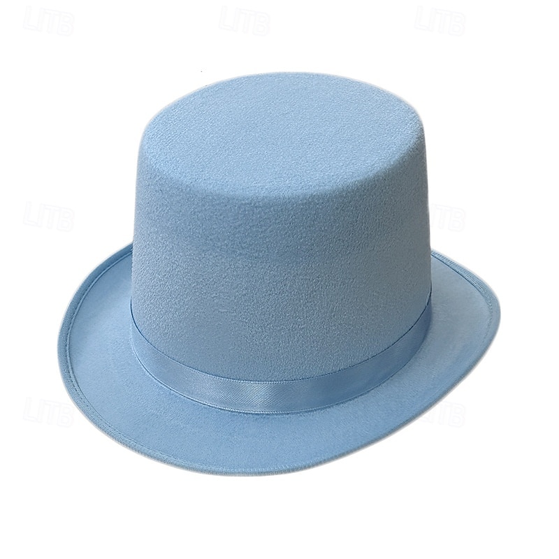 Sombrero de mago para espectáculos, sombrero Lincoln, sombrero alto de espectáculo, sombrero de jazz retro de 13 cm, estilo británico, combinable. 2025 - $8.99 –P17