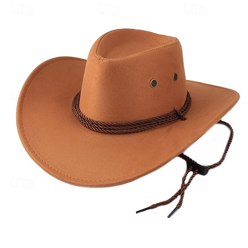 pánský sluneční klobouk, westernový kovbojský klobouk se širokou krempou, jezdecký klobouk, kempingový klobouk, outdoorový klobouk 2025 - $14.99 –P12