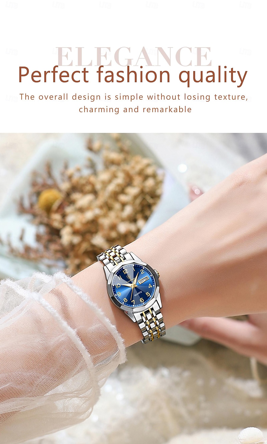 Luxury Ladies Wristwatch Waterproof Luminous Date Week Mother's Day Gift for Women Quartz Watch Stainless Steel 2026 - $36.99 –P3