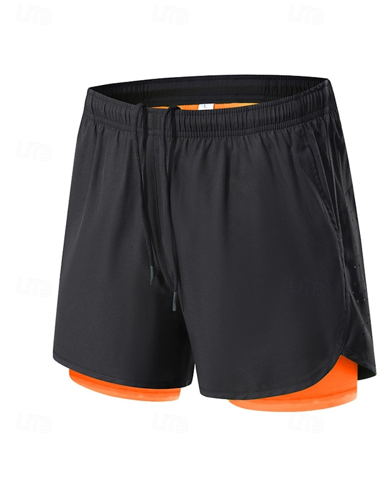 Homme short avec collants Patchwork Shorts Extérieur Sport & Loisir Occasionnel Respirant Séchage Rapide Léger Tennis Le golf Course Coupe régulière Tenue de sport Tenues de Sport Bloc de Couleur de 2025 ? $15.19 –P8