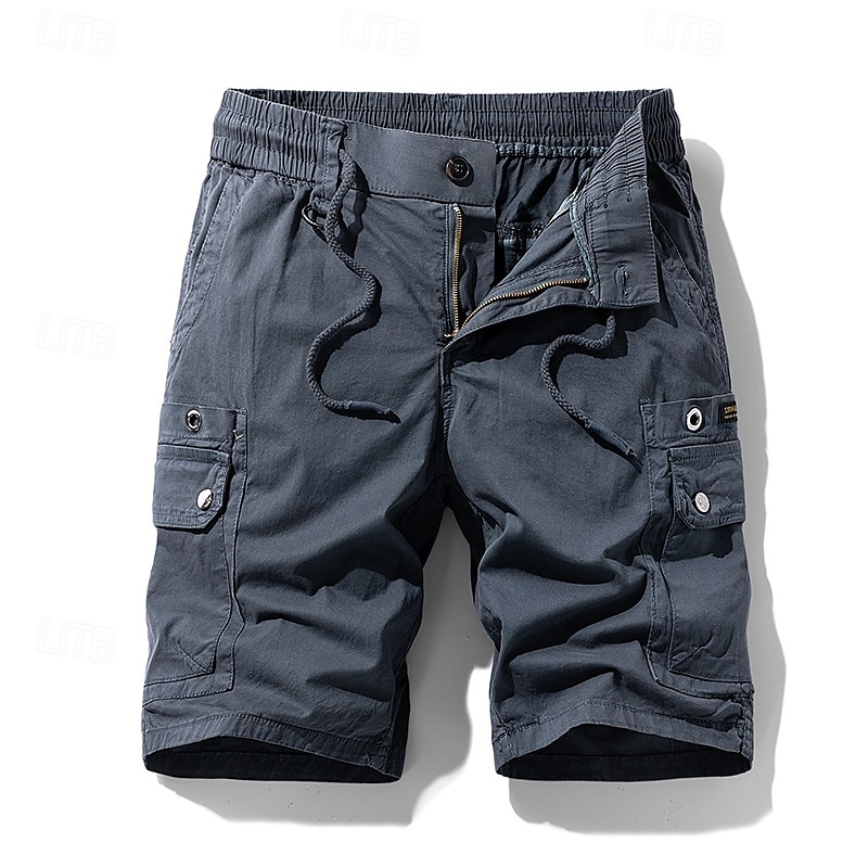 Per uomo Pantaloncini cargo Shorts Pantaloncini Estivi Coulisse Elastico in vita Multi-tasche Semplice Comodità Indossabile Lunghezza al ginocchio All'aperto Sport Quotidiano Moda Casual Nero Cachi del 2025 a $34.99 –P10