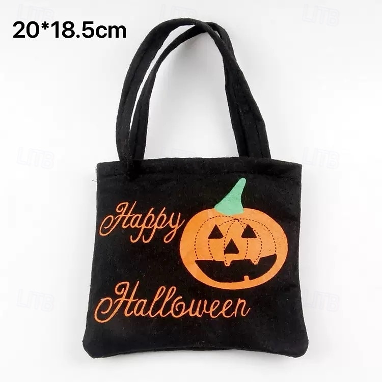 Halloweenské koledovací tašky pro děti, netkané tašky na bonbóny s uchy, opakovaně použitelné dárkové tašky na halloweenské dárky a rekvizity. 2025 - $8.99 –P6
