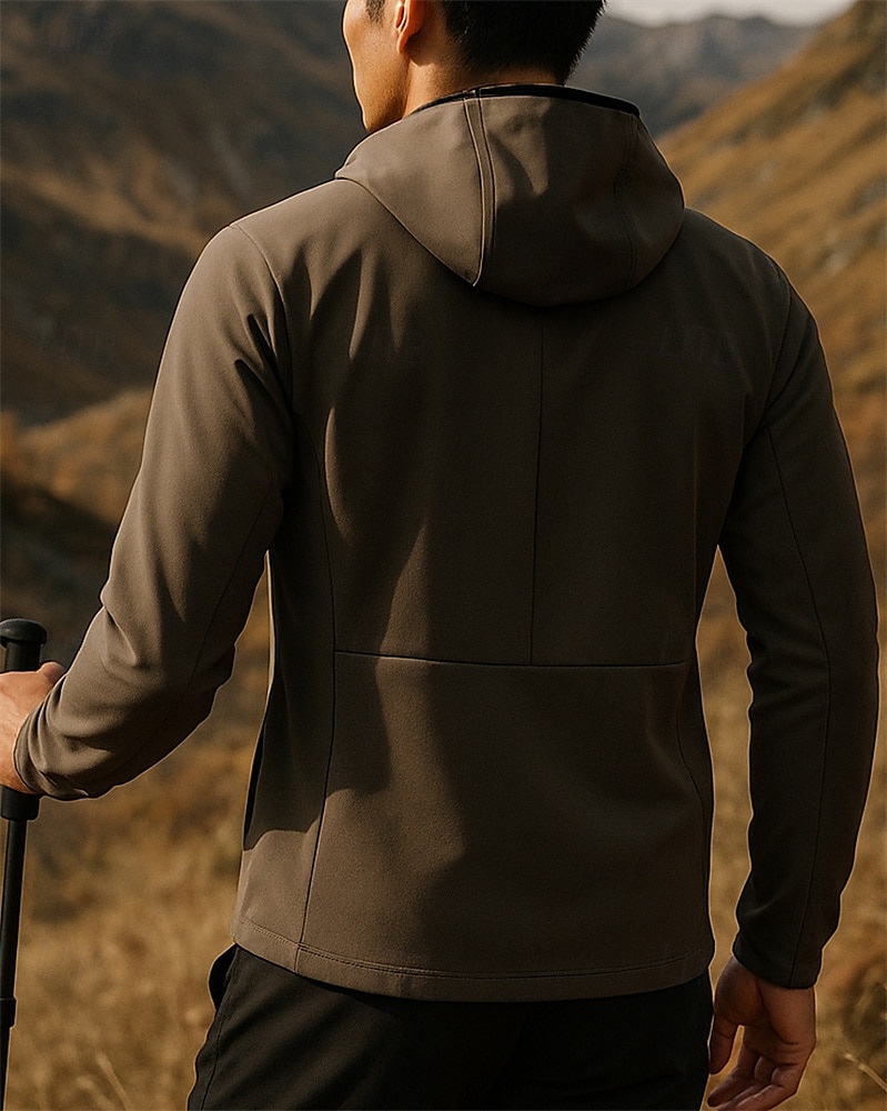 Per uomo Felpa Polo cima dell'escursionismo Manica Lunga Con Cappuccio Maglietta Top Esterno Traspirante Asciugatura Rapida Leggero Zip a un quarto Poliestere Nero Verde militare Tennis Golf Corsa del 2025 a $35.99 –P2