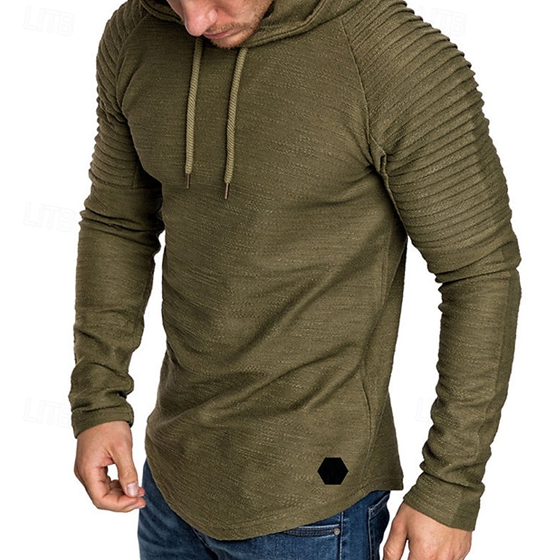 Per uomo Maglione Felpa con cappuccio Maglione a maglia A Coste Maglia Top Regolari Pieghe Semplice Con Cappuccio Moda Essenziale Vacanza Abbigliamento quotidiano Abbigliamento Primavera Autunno Nero del 2025 a $21.99 –P5