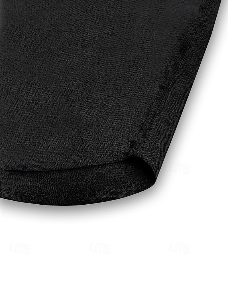 Herren Hemd Leinenhemd Popover-Hemd Freizeithemd Baumwollhemd Einfach Urlaub Hawaiianisch Schwarz Weiß Braun Grün Langarm V Ausschnitt Frühling Herbst Bekleidung 2025 - $32.99 –P11
