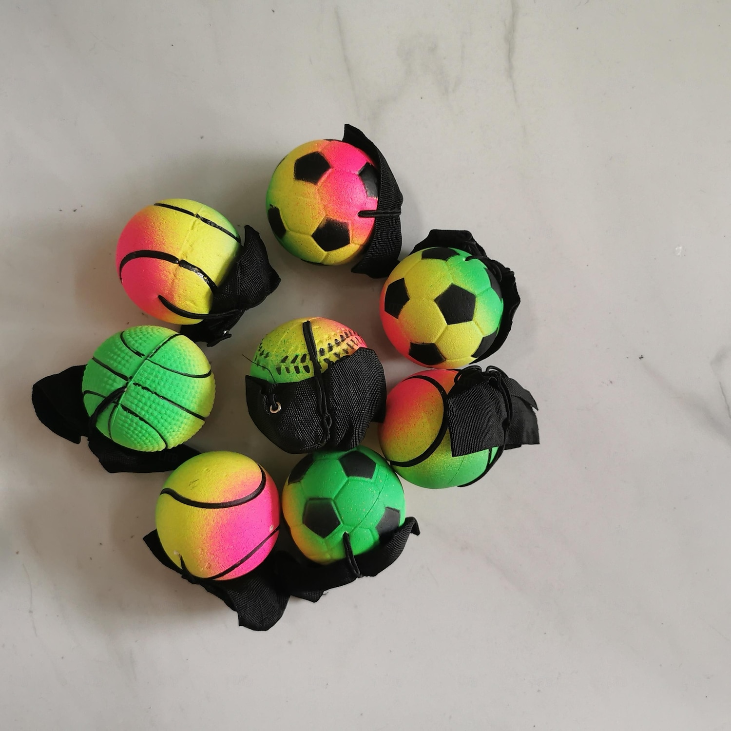 1pc Vibrant Multi-Colored Bouncing Ball - Rubber Black & White Pattern Ideal for Exercise & Reaction Training Playful & Engaging Exercise Ball  Vibrant Bouncing Ball  Rubber Ball 2025 - $9.49 –P9