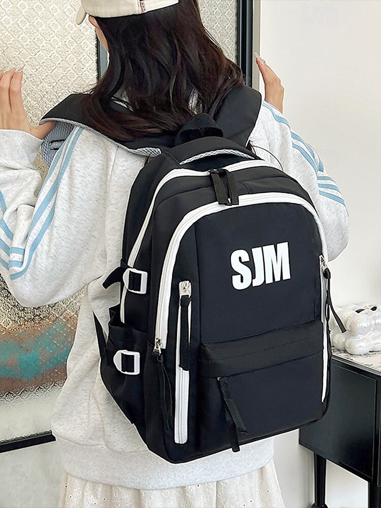 Preppy-Rucksack für Damen in mehreren Farben mit SJM-Logo – leicht und robust mit verstellbaren Schultergurten, geeignet als Freizeittasche und Schultasche für den täglichen Gebrauch 2025 - $26.99 –P3
