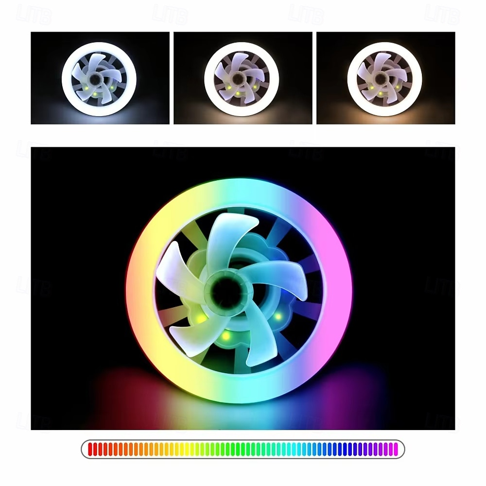 rgb полноцветная лампа с регулируемой яркостью светодиодный вентилятор подвесной светильник для украшения дома 2025 - $80.99 –P8