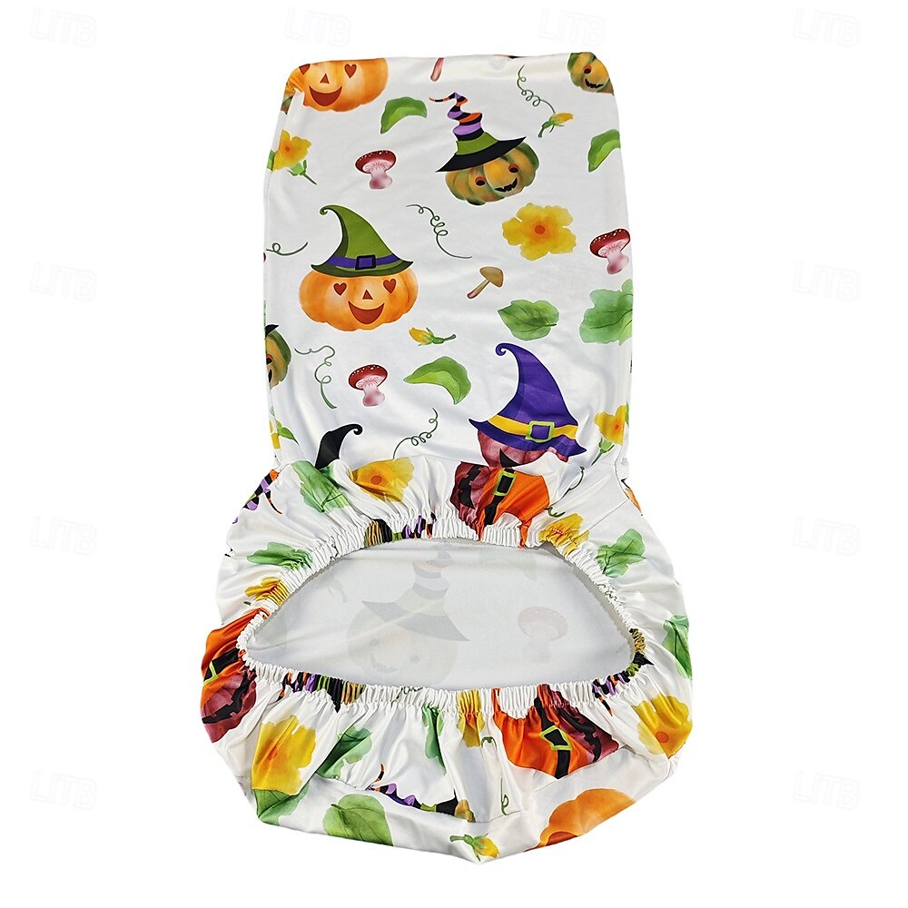 Stuhlhussen für Esszimmerstühle mit Halloween-Aufdruck – festliches, gruseliges Design, dehnbar und strapazierfähig, perfekt als Partydekoration im Esszimmer. 2025 - $12.49 –P1