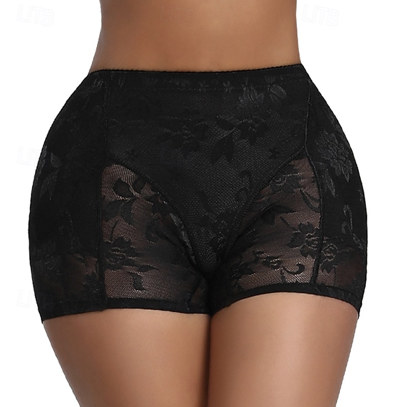 Women's Shapewear Fashion Pure Color Lace Shorts Daily Sleeveless Black Beige Summer Spring Fall Winter Slim 2025 - $14.99 –P5
