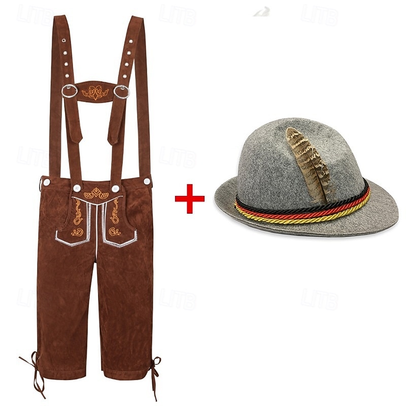 Oktoberfest Lederhosen Cappello alpino Bavarese Tedesco Alpino Prati Per uomo Feste Festa della birra Panno in stile tradizionale del 2026 a $38.99 –P1