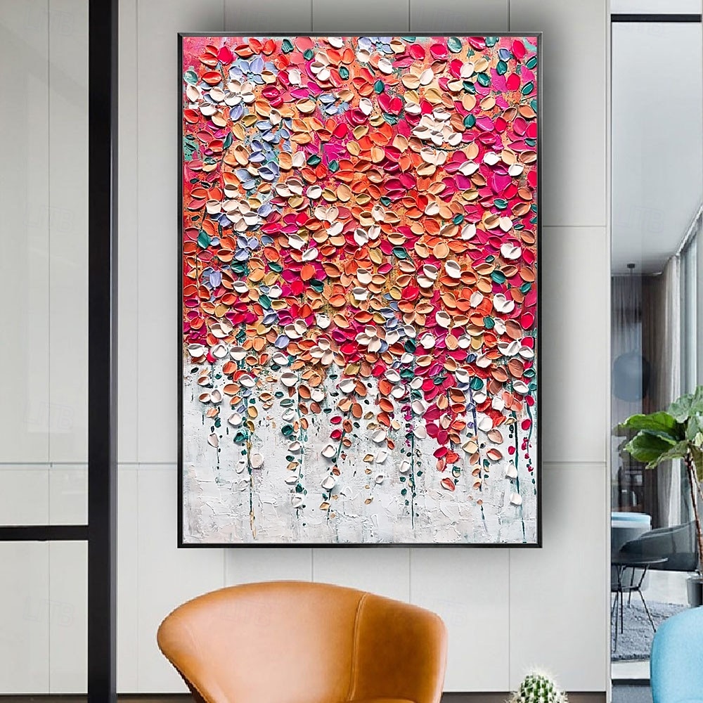 Mintura Handmade 3D Abstract Red Flower Oil Paintings On Canvas Modern Wall Art Room Decoration Texture Picture For Home Decor Rolled Frameless Unstretched Painting 2025 - $91.99 –P4