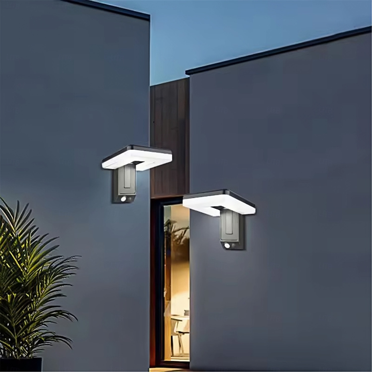 Lampada da parete solare con testa pieghevole da 120 cm, rilevamento a infrarossi remoto, 3 modalità di illuminazione, pannello solare efficiente impermeabile IP65, 1 pezzo del 2025 a $16.49 –P3