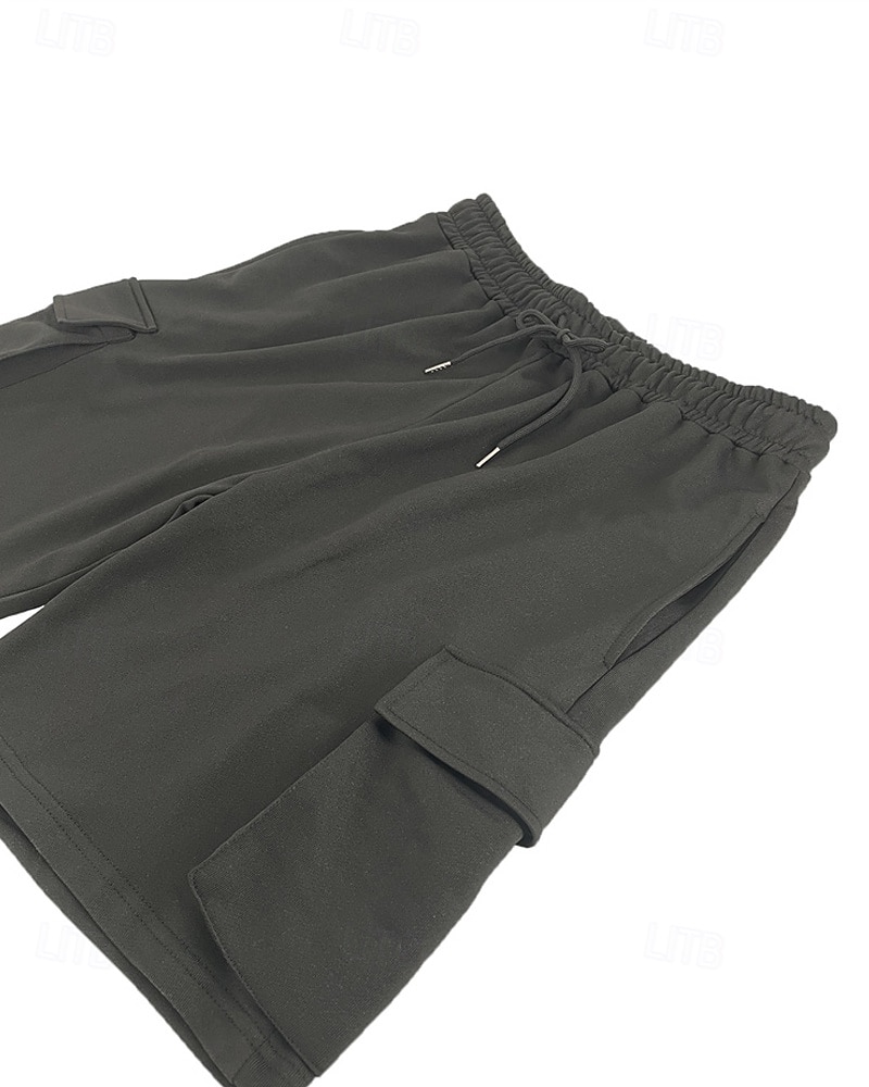 Men's Athletic Shorts Sweat Shorts Shorts Summer Shorts Pocket Drawstring Elastic Waist Plain Comfort Breathable Short Outdoor Sports Classic Casual Black Blue Micro-elastic 2026 - $20.99 –P5