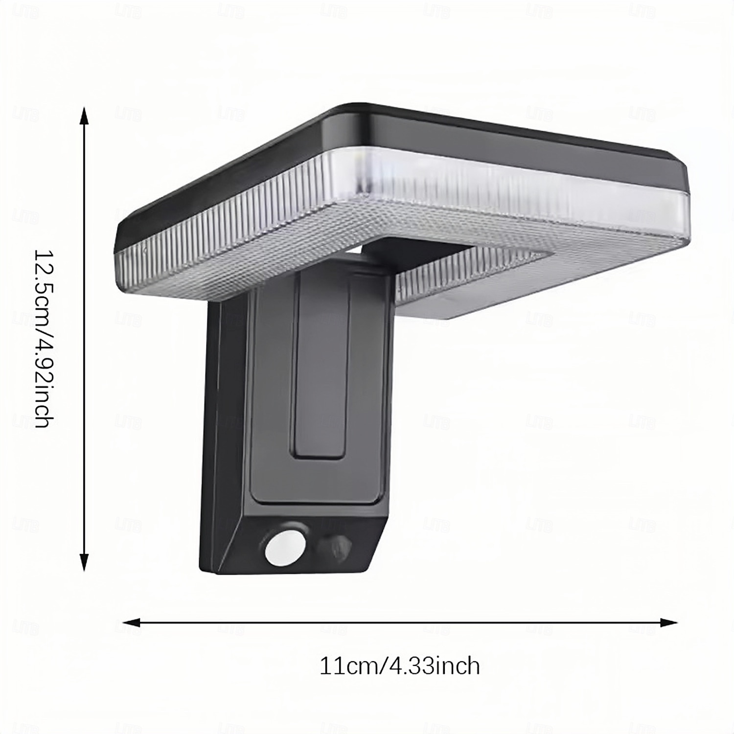 Lampada da parete solare con testa pieghevole da 120 cm, rilevamento a infrarossi remoto, 3 modalità di illuminazione, pannello solare efficiente impermeabile IP65, 1 pezzo del 2025 a $16.49 –P1