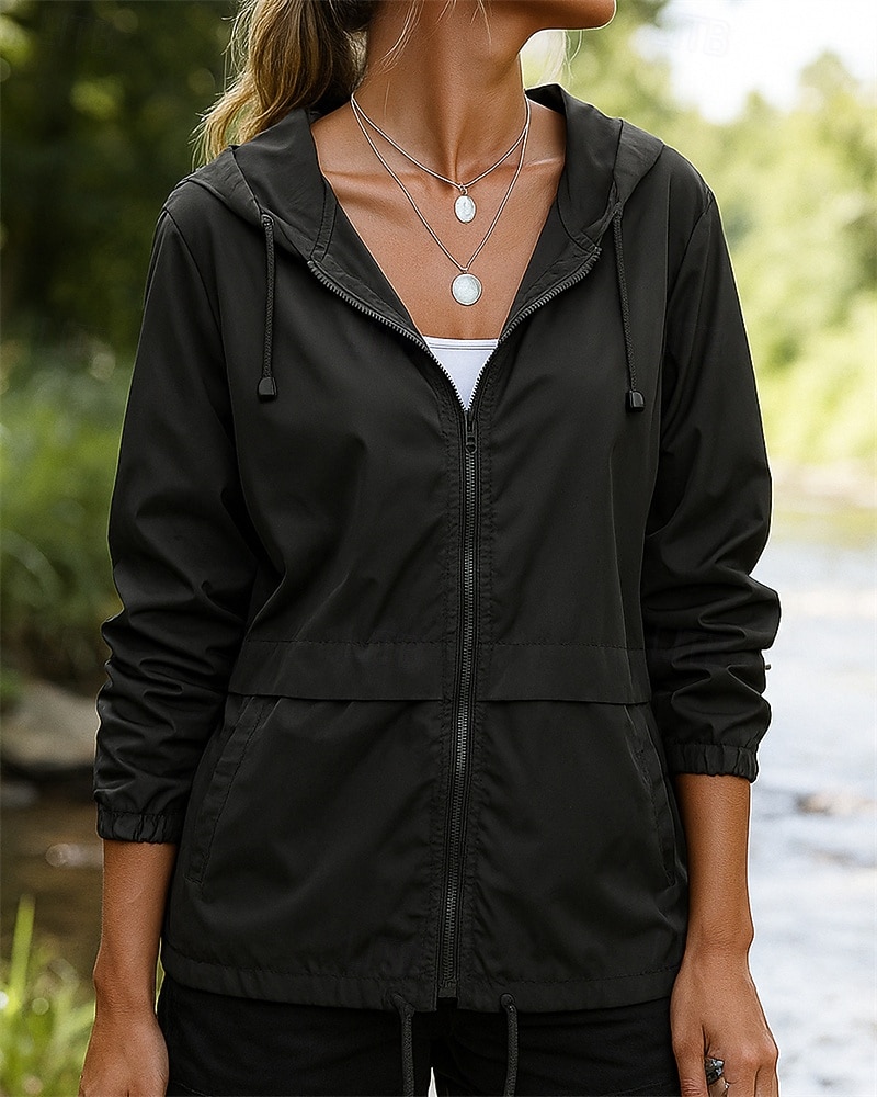 Damskie Kurtka turystyczna Kurtka sportowa Na wolnym powietrzu Wodoodporny Odporność na wiatr Szybkie wysychanie Lekki Ubrania turystyczne Ubrania turystyczne Wiosna Jesień Kurtka Bransoletka 2025 - $24.99 –P1