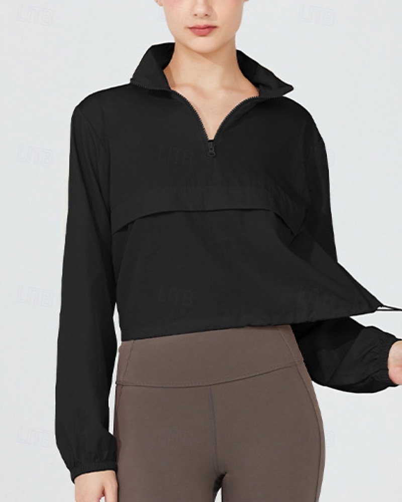 Mulheres Jaqueta de Corrida Capa de Chuva Bolso Com Zíper Leve Manga Longa Blusas Outono Prova-de-Água A Prova de Vento Secagem Rápida Umidade do pavio Pilates Corrida Ioga Roupa de esporte Roupas de 2025 por $27.99 –P11