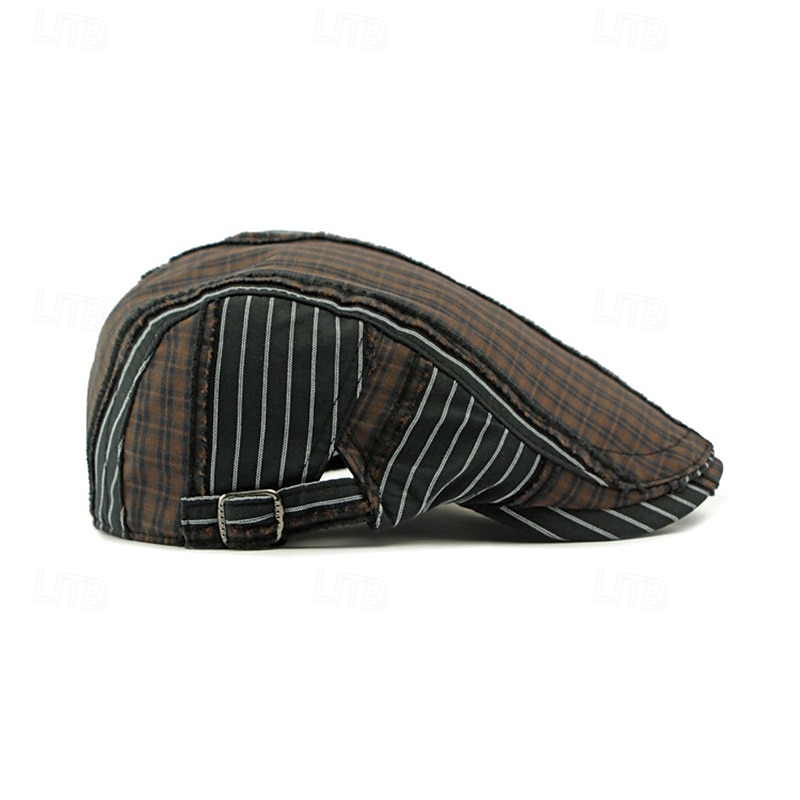 Per uomo Coppola Cappello Ascot Cappello da Giornalista Nero Rosso Cotone Moda Casual Streetwear Quotidiano Plaid Regolabile Protezione solare Traspirante del 2026 a $12.99 –P2